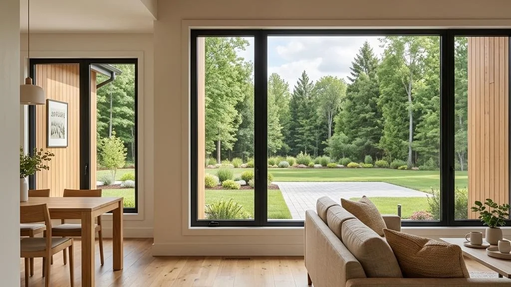 Evergreen Living sur deux niveaux avec balcon en retrait – intérieur · séjour