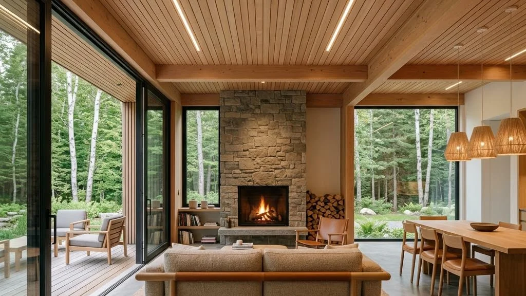 Maple Duo, deux habitations accolées aux espaces distincts – intérieur · séjour