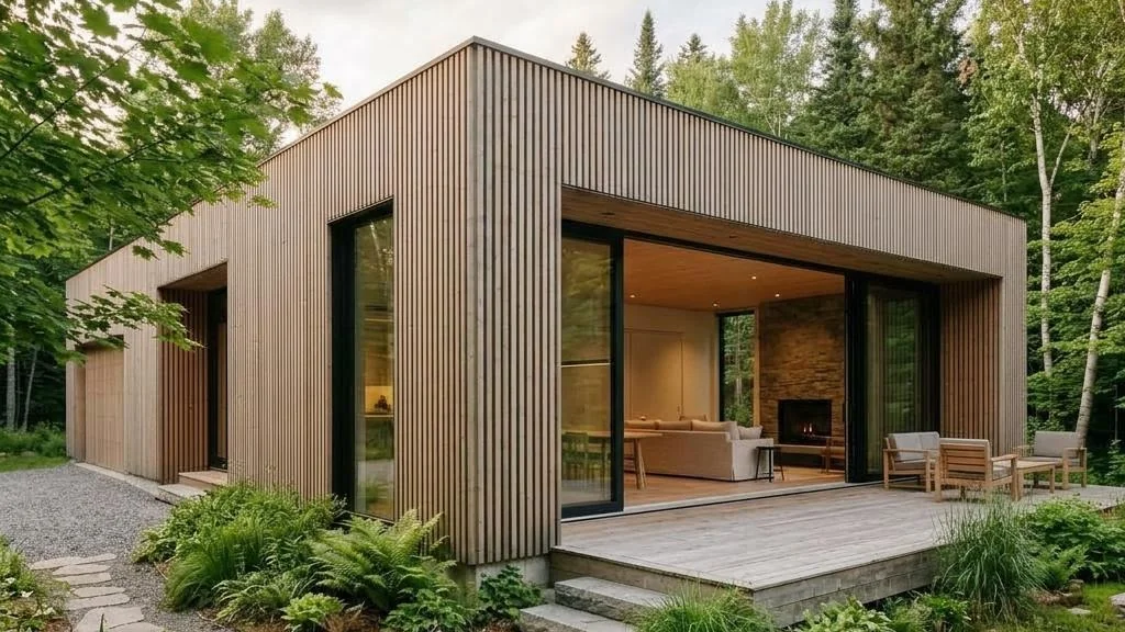 Maple Duo, deux habitations accolées aux espaces distincts – vue latérale
