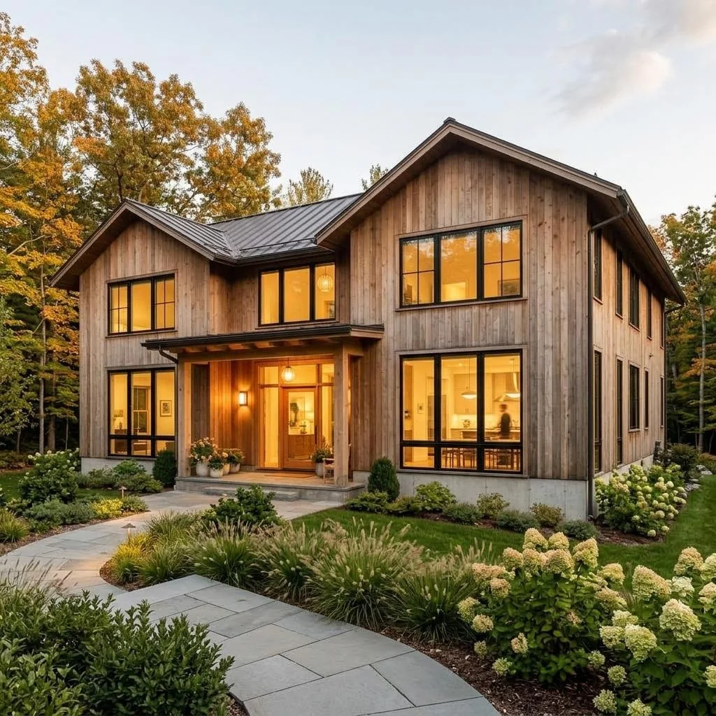 Ontario Family als zweigeschossiges Haus mit klar gegliederter Fassade – seitenansicht