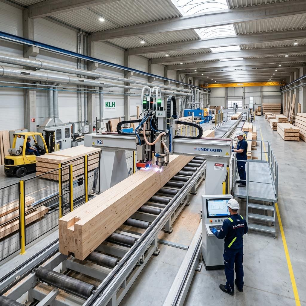 Vorfertigung von Holzbauteilen